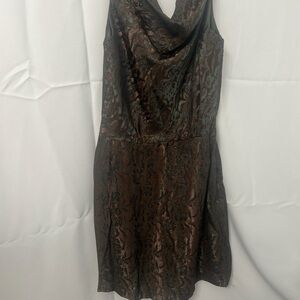 Elegant Brown Sleeveless Dress